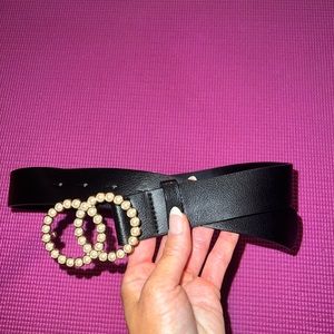 Black and Gold Waist Belt